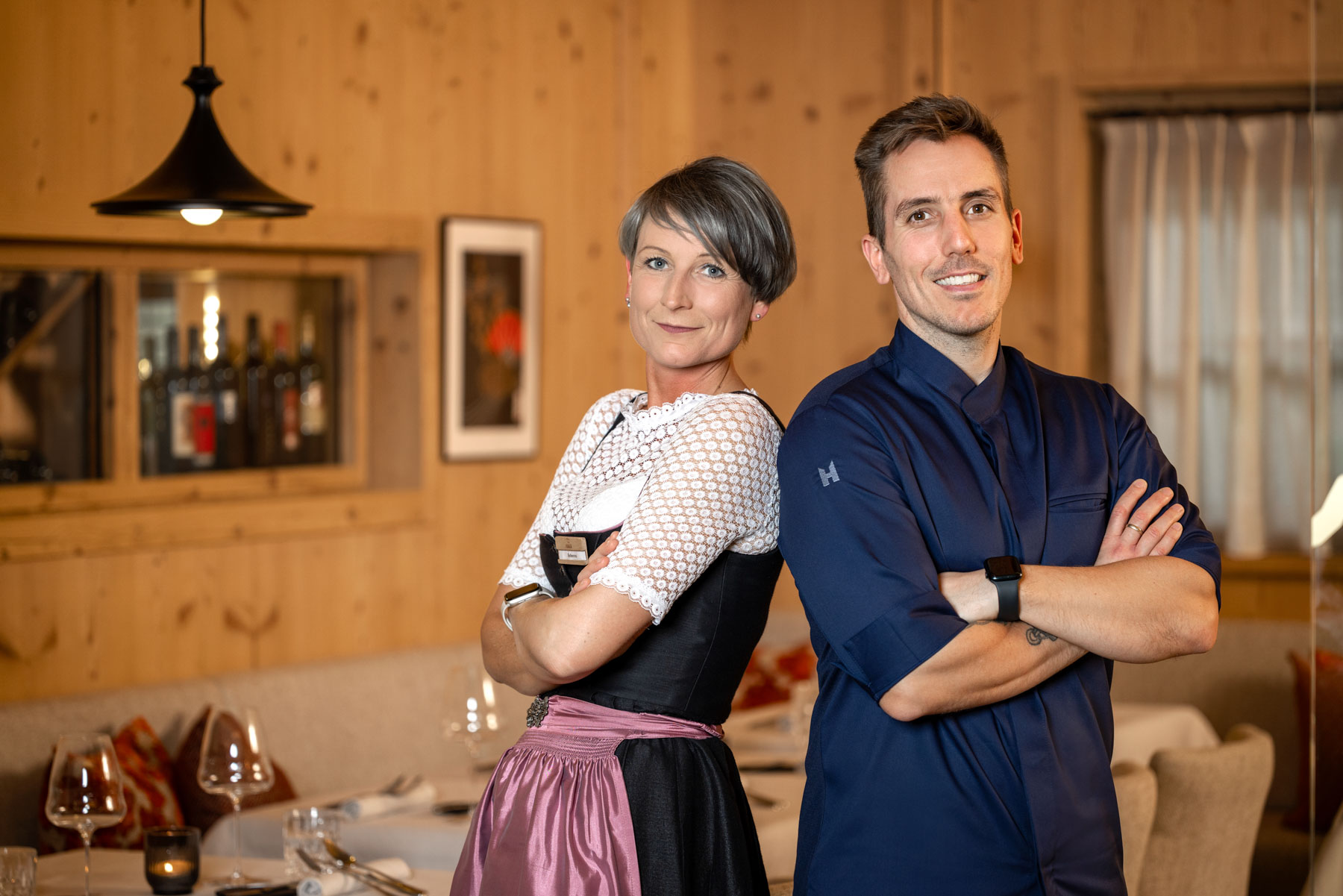 Hoteldirektorin Rebecca Penz und Küchendirektor Lovro Balind 