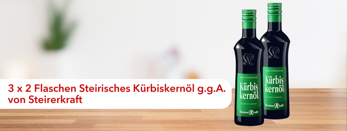 Sujet Gewinnspiel Steirisches Kürbiskernöl g.g.A.