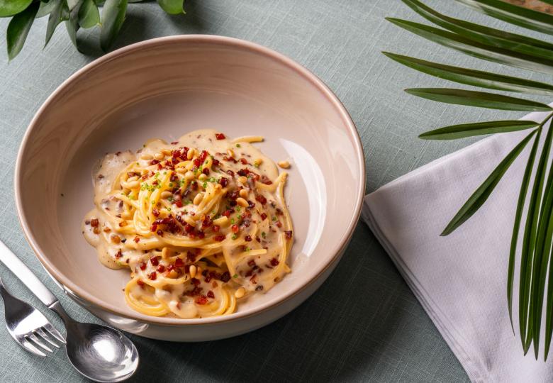 Laktosefreie Spaghetti nach Carbonara-Art
