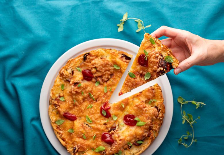 Pizzatarte aus altem Brot