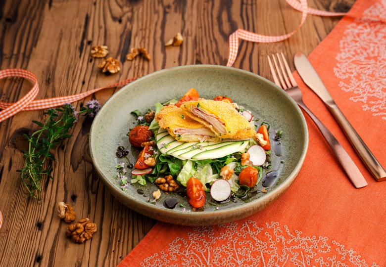 Grünes Cordon bleu von der Zucchini