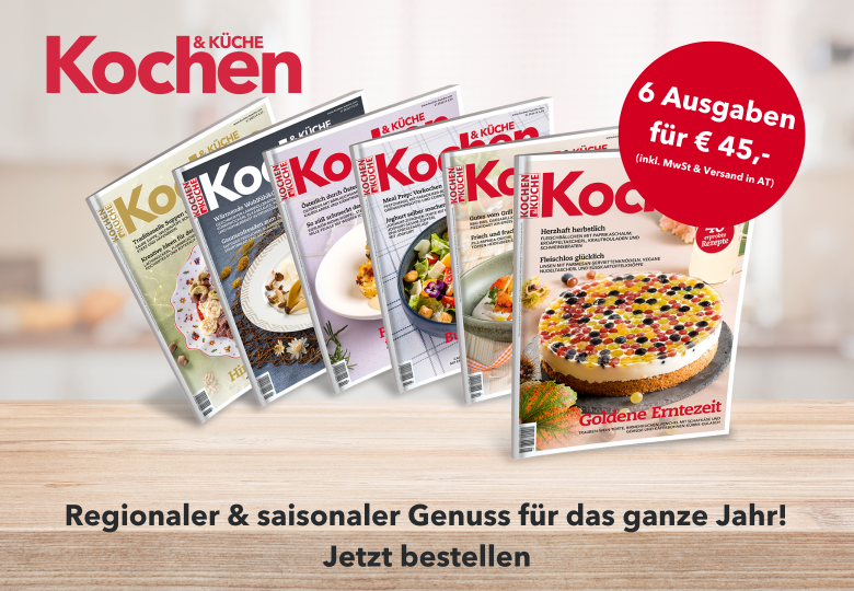 Jahresabo Kochen & Küche um € 45,-, Cover-Fächer