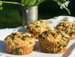 Bärlauch-Haferflocken-Muffins