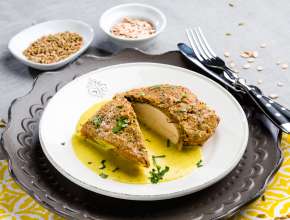 Hendlbrustfilets mit Grünkernkruste