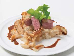 Schweinsmedaillons mit Sellerietrilogie