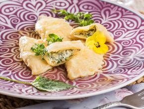 Ravioli mit Brennnessel-Vogelmiere-Fülle