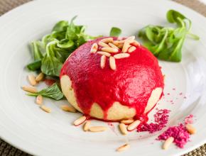 Germknödel mit Ziegenfrischkäsefülle