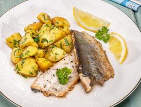 Grundlseer Saiblingsfilet mit Petersilienerdäpfeln