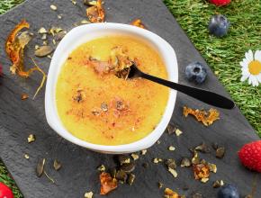 Crème brûlée mit Kürbismus