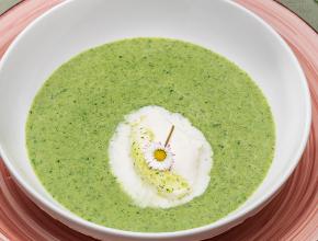 Frühlingssuppe mit Spinat und Brunnenkresse