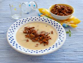 Erdäpfelsuppe mit Waldpilzen