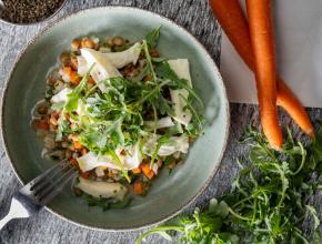 Linsensalat mit Mozzarella