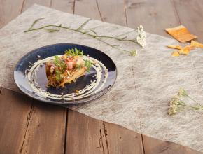 Hendlbruststreifen im Speckmantel in der Strudelhülle