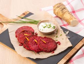 Rote-Rüben-Puffer mit Krendip