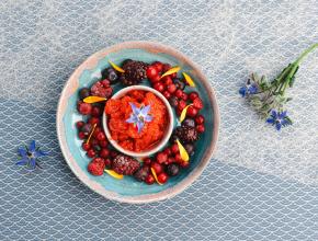 Waldbeersorbet