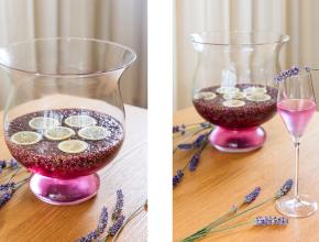 Lavendelsirup und Lavendelspritzcocktail