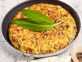 Bärlauchrösti mit gekochtem Putenschinken