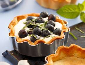 Joghurttartelettes mit Heidelbeeren 