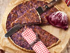 Rotkraut-Radicchio-Kastanien-Quiche