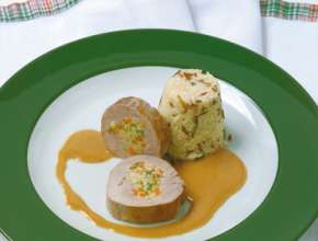 Gefülltes Schweinsfischerl mit Sherryrahm