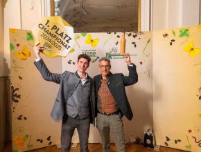 Der strahlende Champion Clemens Lackner (links) mit seinem Vater Wilfried (rechts) | Foto: LK Steiermark/Kristoferitsch