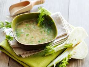 Dinkelgrießsuppe mit Fenchel