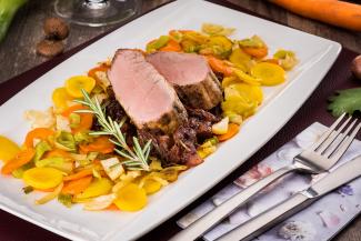 Schweinemedaillons im Rosmarinsafterl