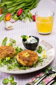 Topfen-Schinken-Laibchen
