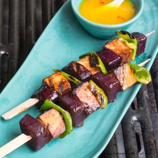 Rote-Rüben-Tofuspieße