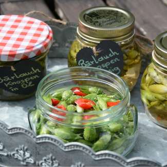 Eingelegte Bärlauchknospen