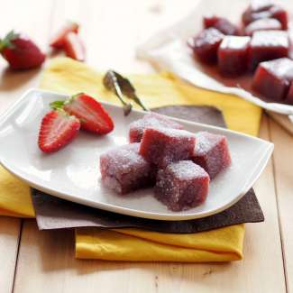 Erdbeer-Geleewürfel