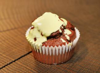 Schokomuffins mit Kürbiskernöl-Kuvertüre 