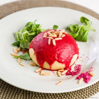 Germknödel mit Ziegenfrischkäsefülle