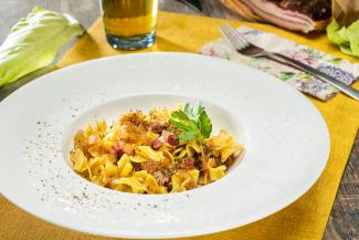Karamellisierte Krautfleckerln