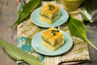 Bärlauch-Polenta-Würfel