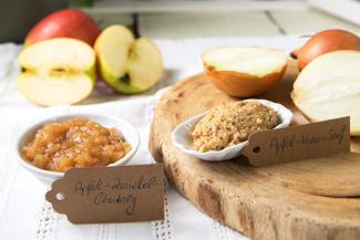 Apfel-Kren-Senf und Apfel-Zwiebel-Chutney