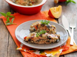 Fisch-Gemüse-Lasagne mit Parmesan