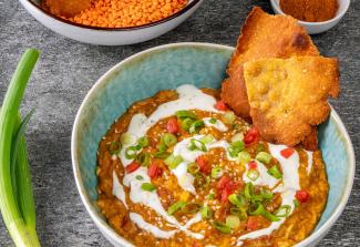 Dal mit Papadam