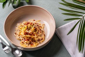 Laktosefreie Spaghetti nach Carbonara-Art