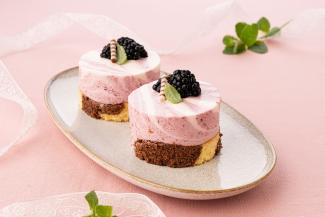 Sauerrahm-Brombeer-Schnitte