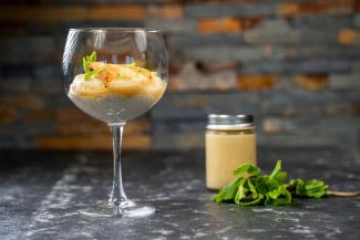 Buchweizencreme auf Quittenspiegel