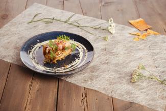 Hendlbruststreifen im Speckmantel in der Strudelhülle