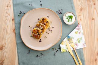 Polentalaibchen mit Kräuterdip