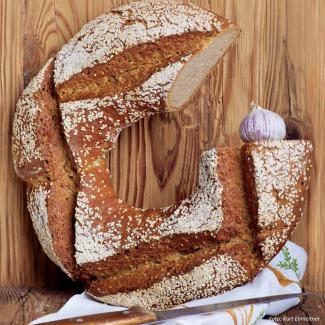 Bio-Knoblauch-Sesam-Brot