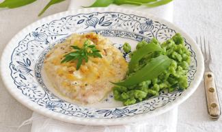 Zwiebelschnitzel mit Bärlauchspätzle