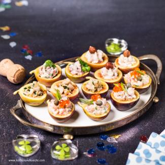 Frische Feigen mit vier pikanten Füllungen