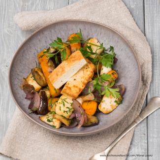 Gebratenes Herbstgemüse mit Tofu