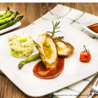 Gefüllte Hühnerbrust vom Grill