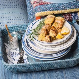 Hendl-Früchte-Spieß