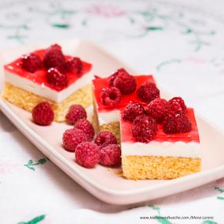 Himbeerkuchen mit Vanillecreme